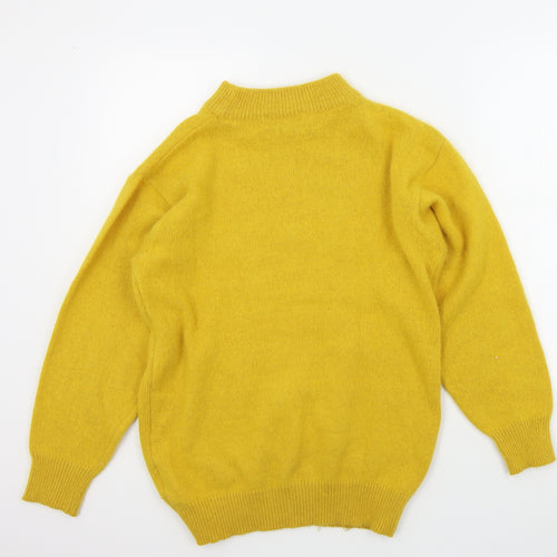 HONEY Womens Yellow   Pullover Jumper One Size