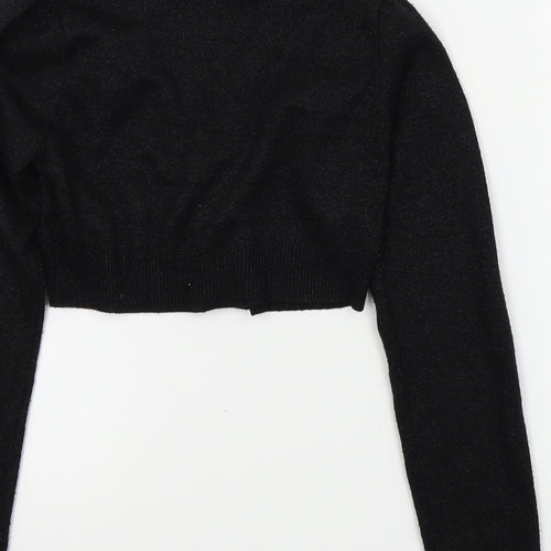 George Girls Black Colourblock  Cardigan Jumper Size 10 Years