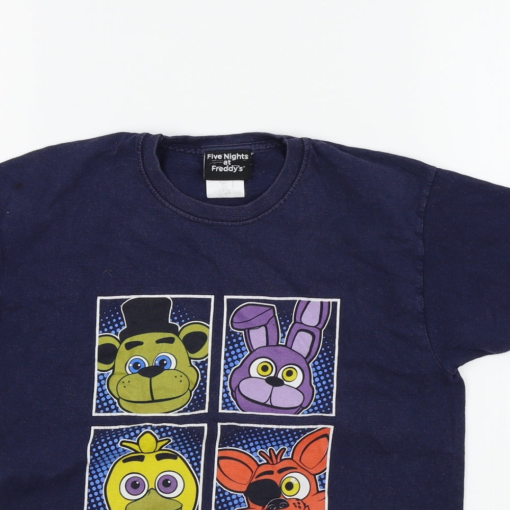 five nights Boys Blue Colourblock  Basic T-Shirt Size 10 Years