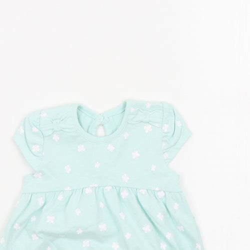 George Girls Green Colourblock  A-Line  Size 3-6 Months