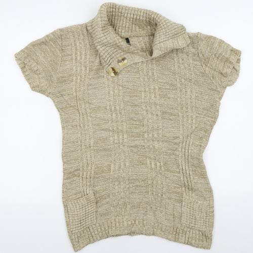 Quiz Womens Beige   Pullover Jumper Size S