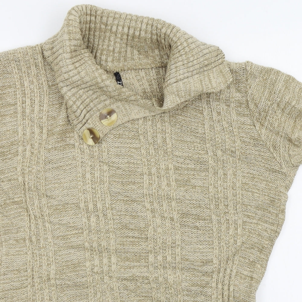 Quiz Womens Beige   Pullover Jumper Size S