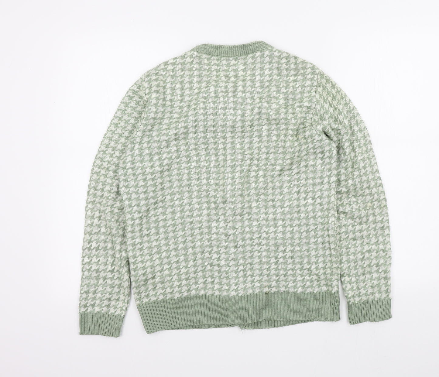DMART Womens Green Geometric  Cardigan Jumper Size 10