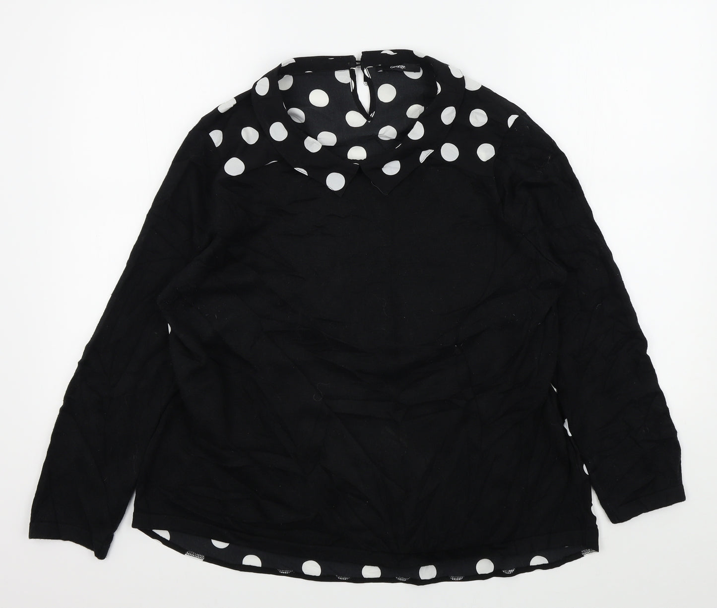 georger Womens Black Polka Dot  Pullover Jumper Size 18
