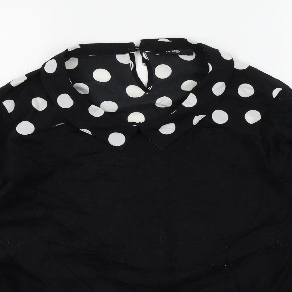 georger Womens Black Polka Dot  Pullover Jumper Size 18