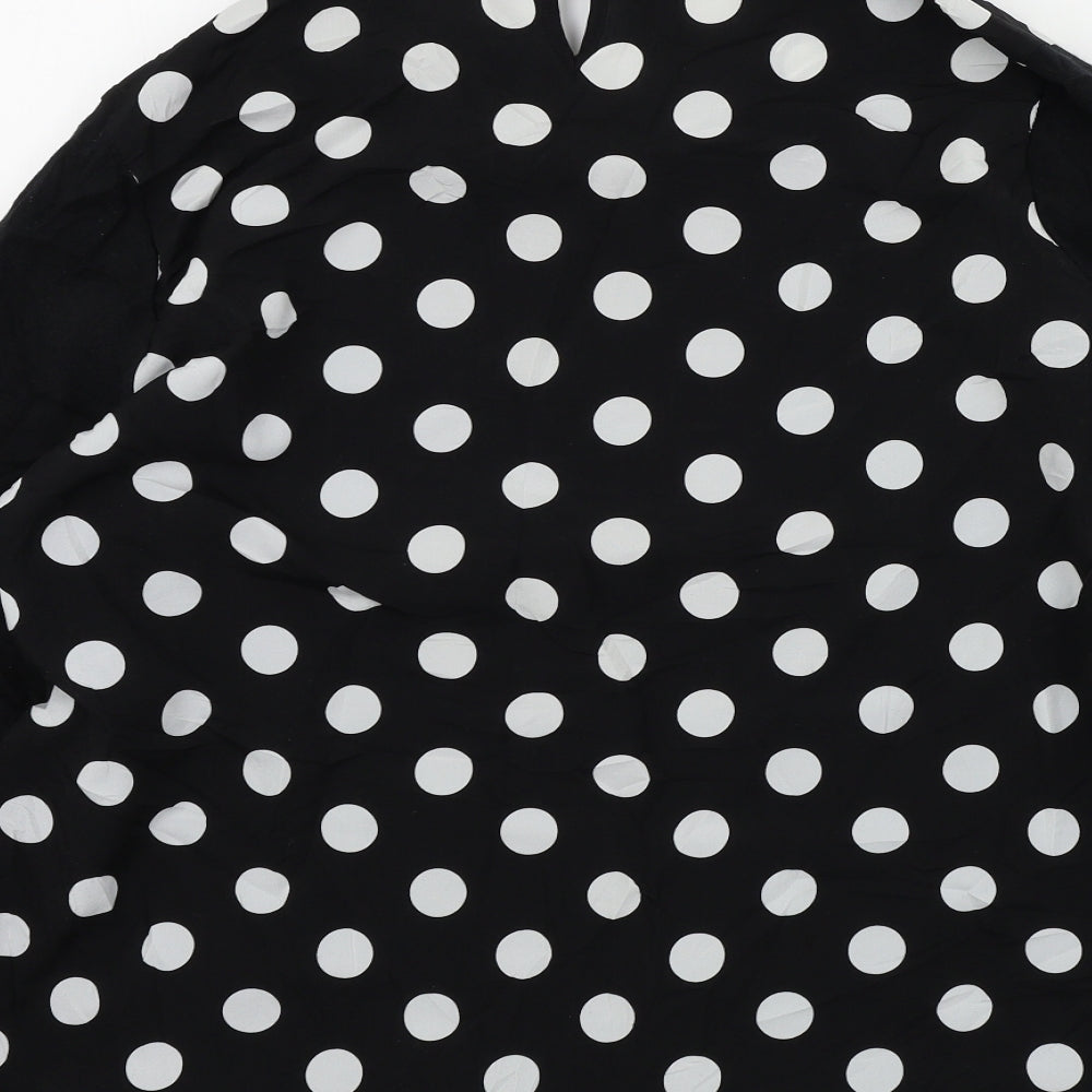 georger Womens Black Polka Dot  Pullover Jumper Size 18