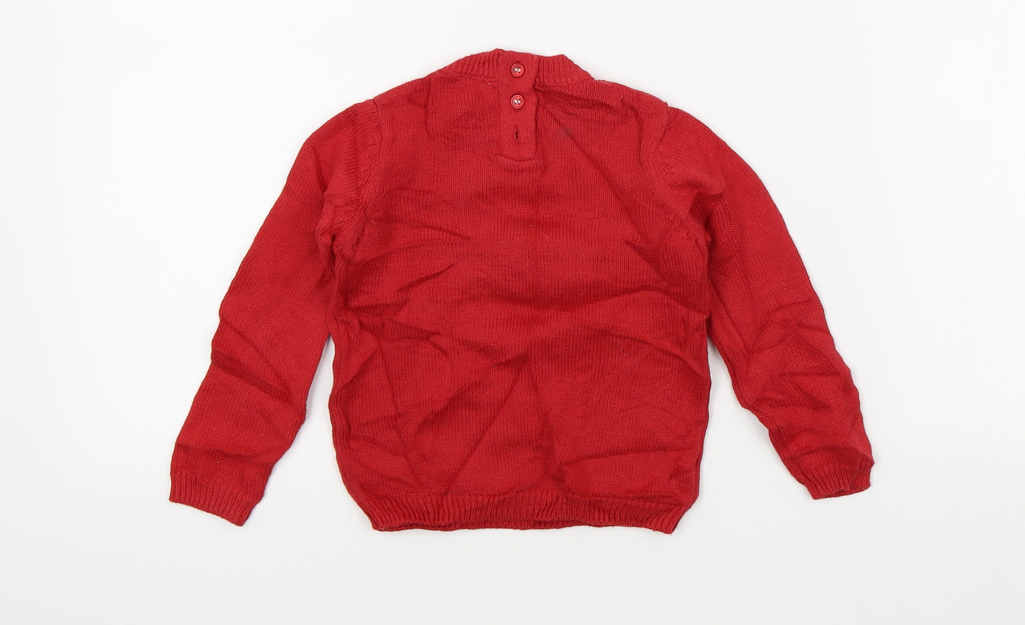 Mothercare Boys Red Colourblock  Pullover Jumper Size 18-24 Months  - christmas jumper