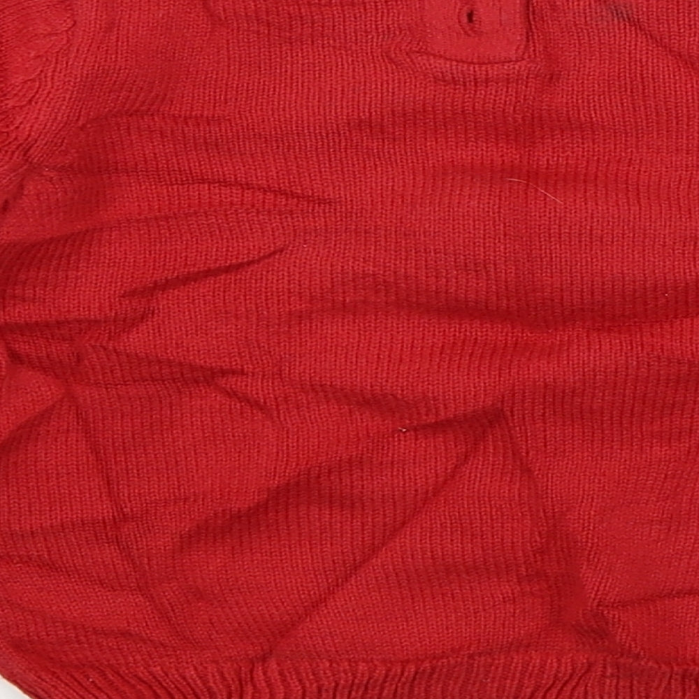 Mothercare Boys Red Colourblock  Pullover Jumper Size 18-24 Months  - christmas jumper