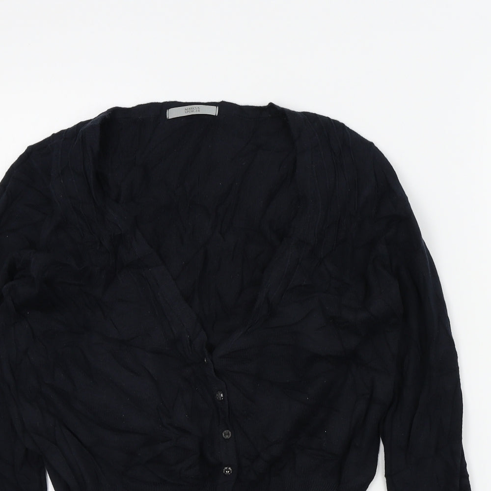 M&S Womens Black   Cardigan Jumper Size 12