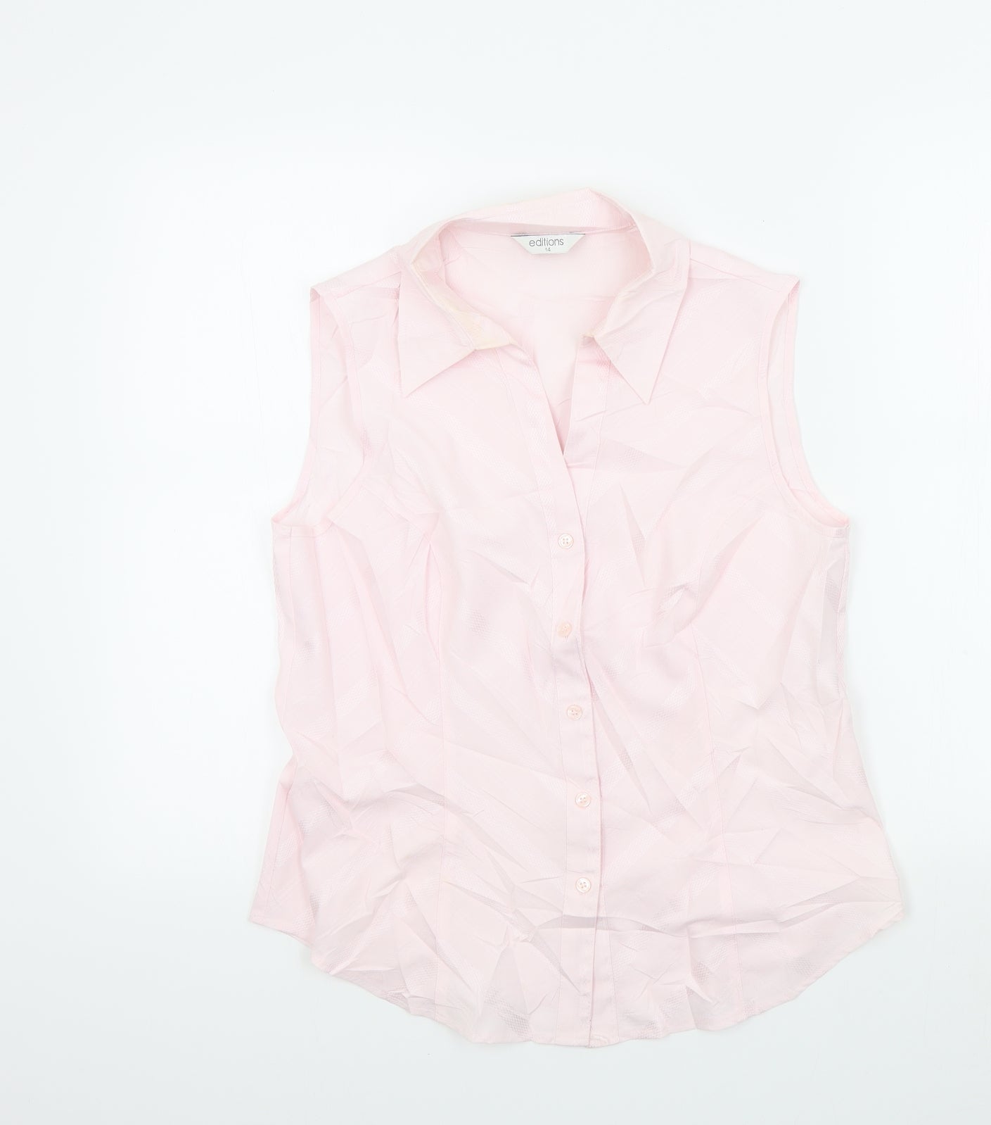 editions Womens Pink   Basic Blouse Size 14
