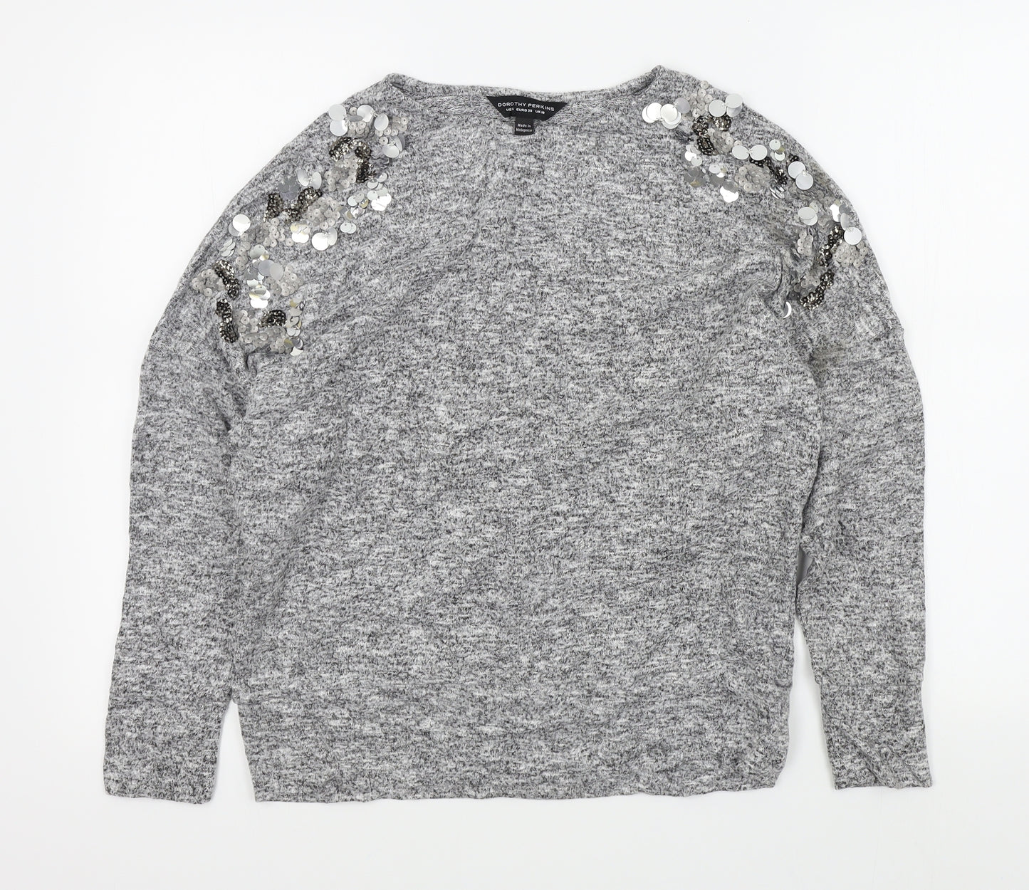 Dorothy Perkins Womens Grey   Pullover Jumper Size 10