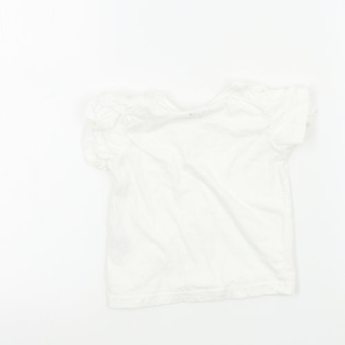 Jeff&co Girls White   Basic T-Shirt Size 18-24 Months
