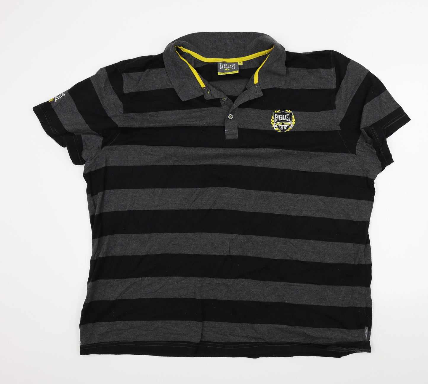 Everlast Mens Black Striped   Polo Size 4XL