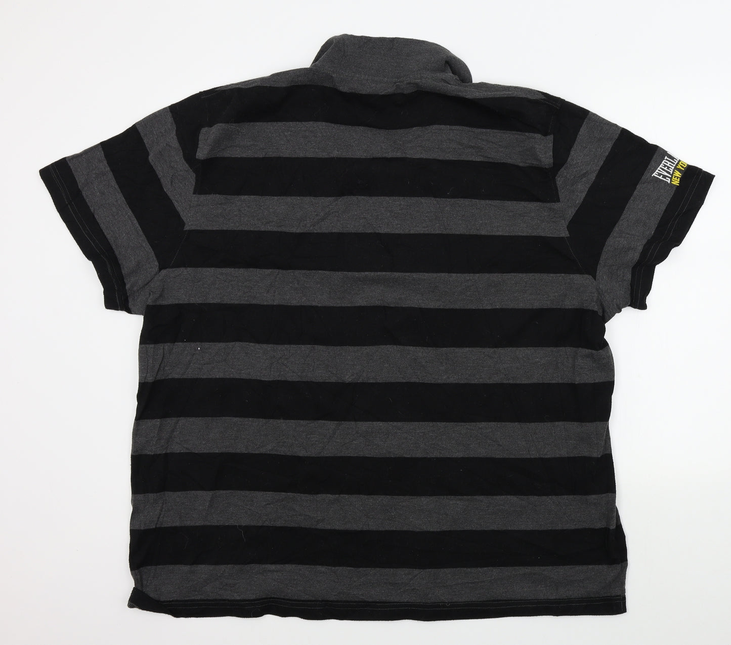 Everlast Mens Black Striped   Polo Size 4XL