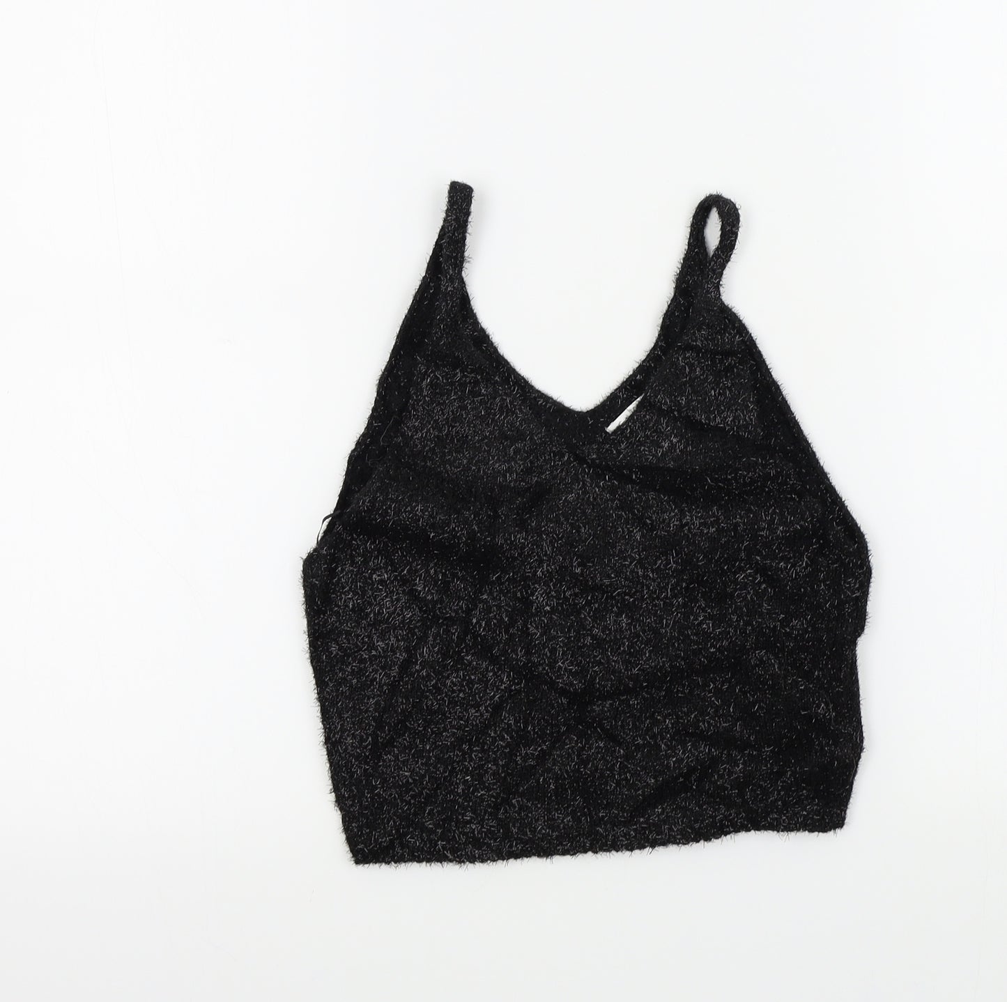 Topshop Womens Black Colourblock  Basic T-Shirt Size 8
