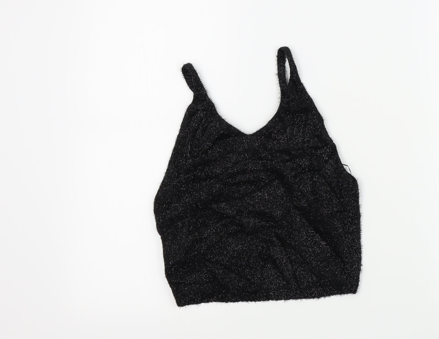 Topshop Womens Black Colourblock  Basic T-Shirt Size 8