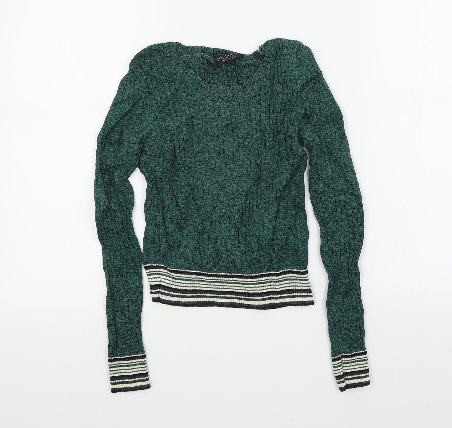Topshop Womens Green   Pullover Jumper Size 8