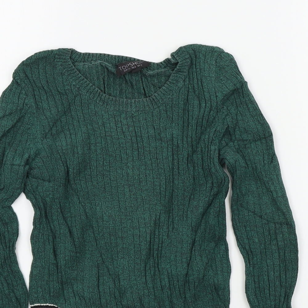 Topshop Womens Green   Pullover Jumper Size 8