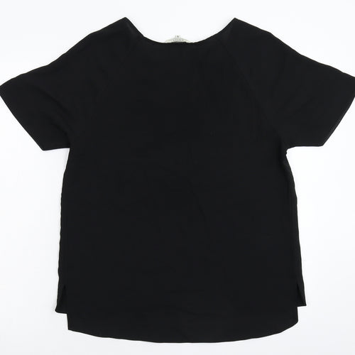 Papaya Womens Black   Basic T-Shirt Size 8
