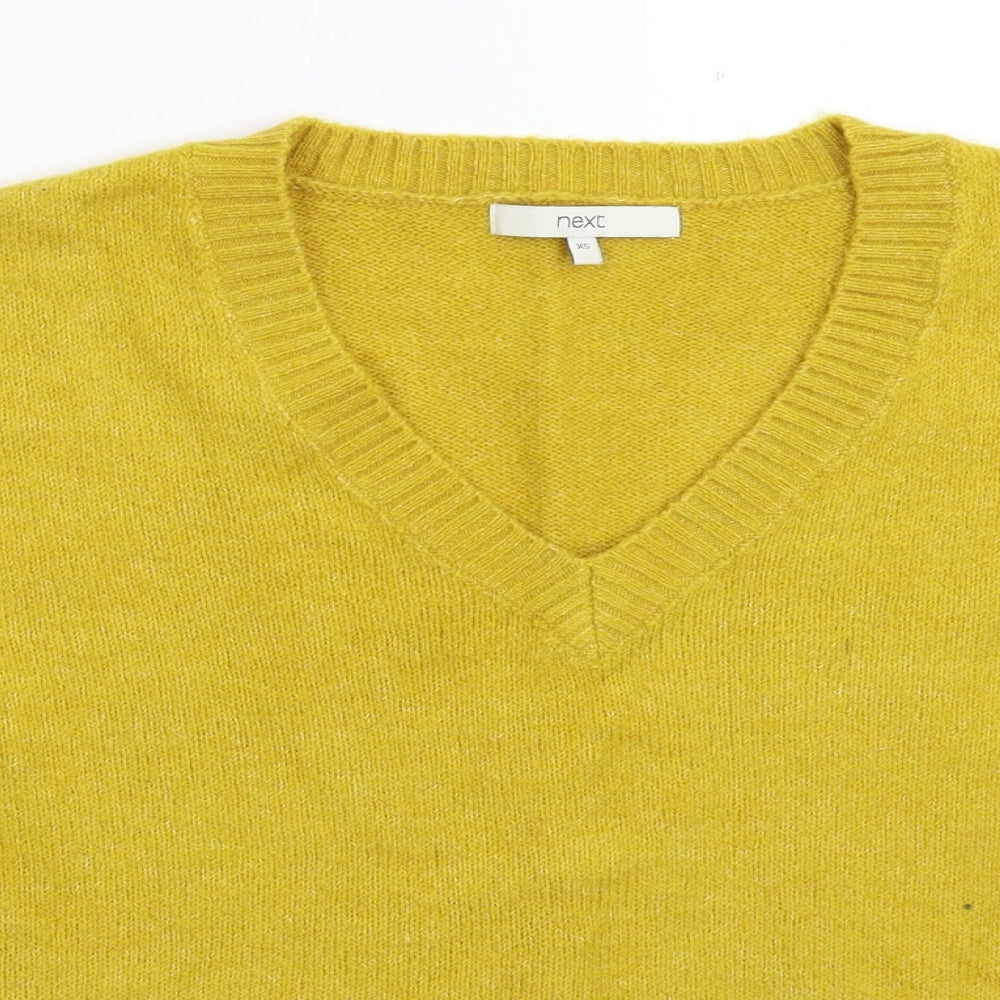NEXT Womens Yellow  Knit Pullover Jumper Size XS