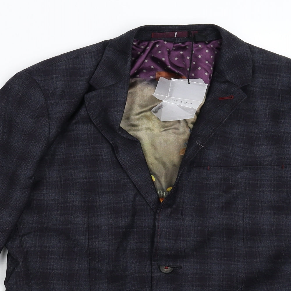 Ted Baker Mens Black Check  Jacket Blazer Size 38