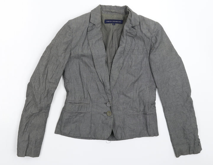 French Connection Womens Grey Jacket Blazer Size 6