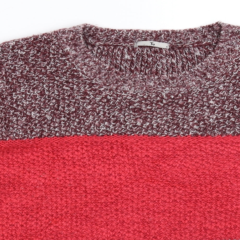 TU Womens Multicoloured  Knit Pullover Jumper Size 16  - Oversized