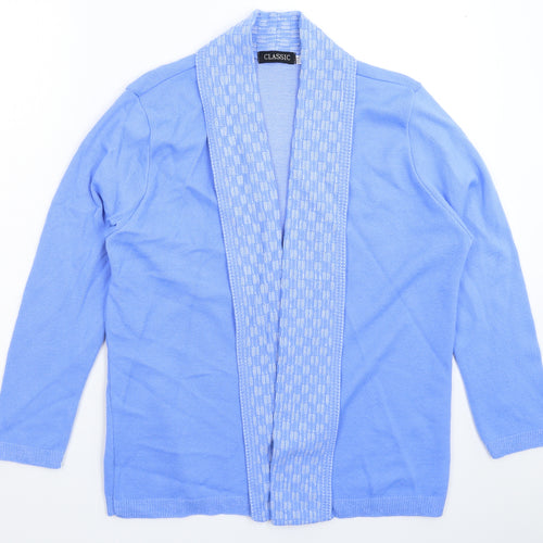 Classic Womens Blue  Knit Cardigan Jumper Size L