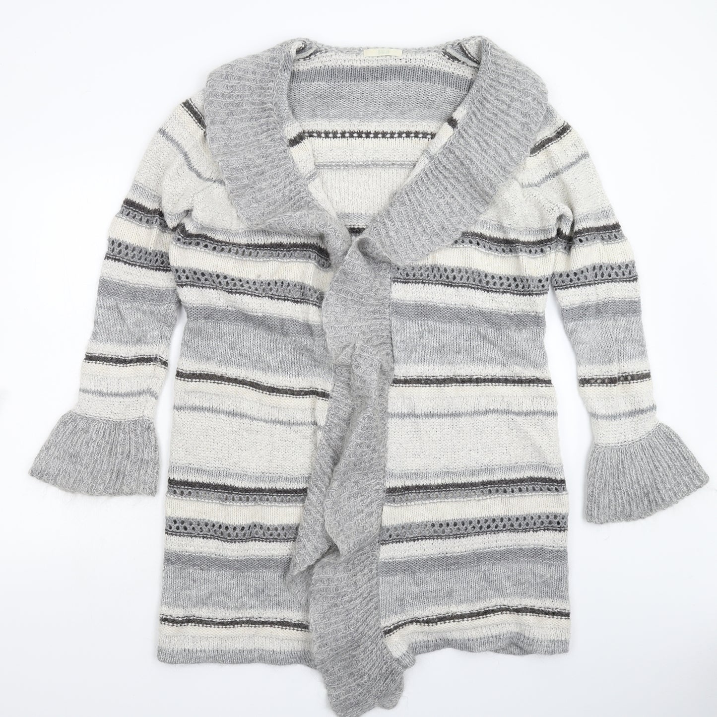 Marks and Spencer Womens Multicoloured Striped Knit Cardigan Jumper Size 16