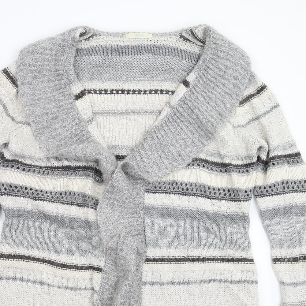 Marks and Spencer Womens Multicoloured Striped Knit Cardigan Jumper Size 16