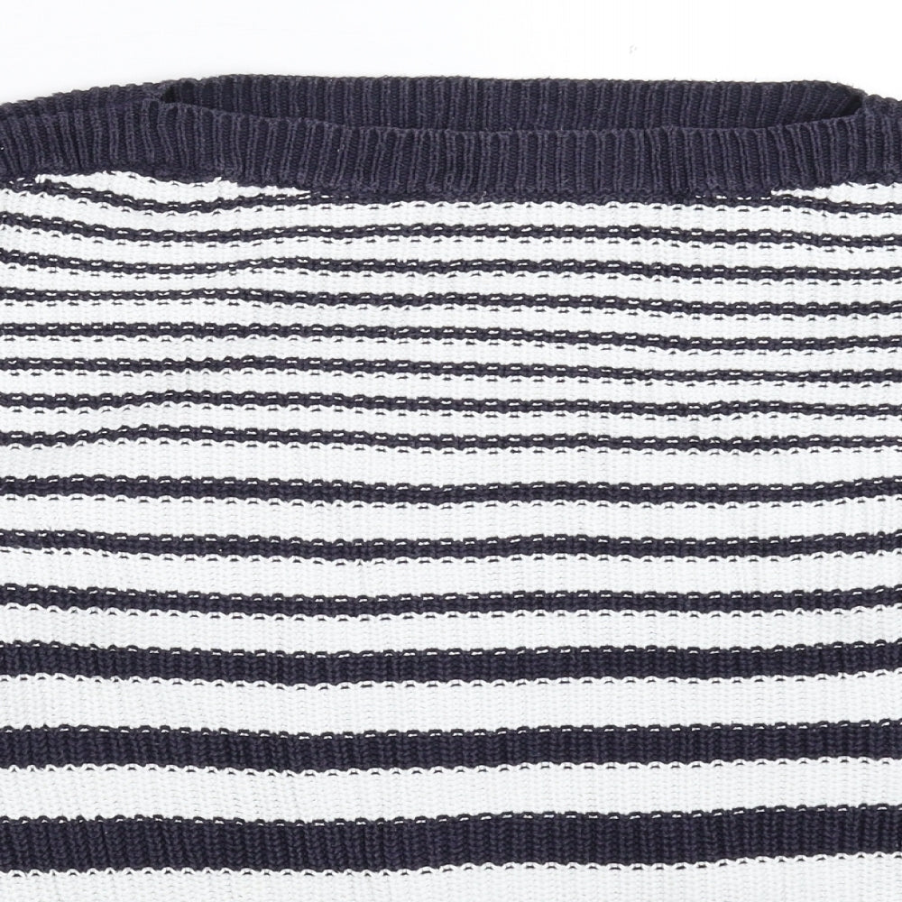 Marks and Spencer Womens Multicoloured Striped Knit Pullover Jumper Size M