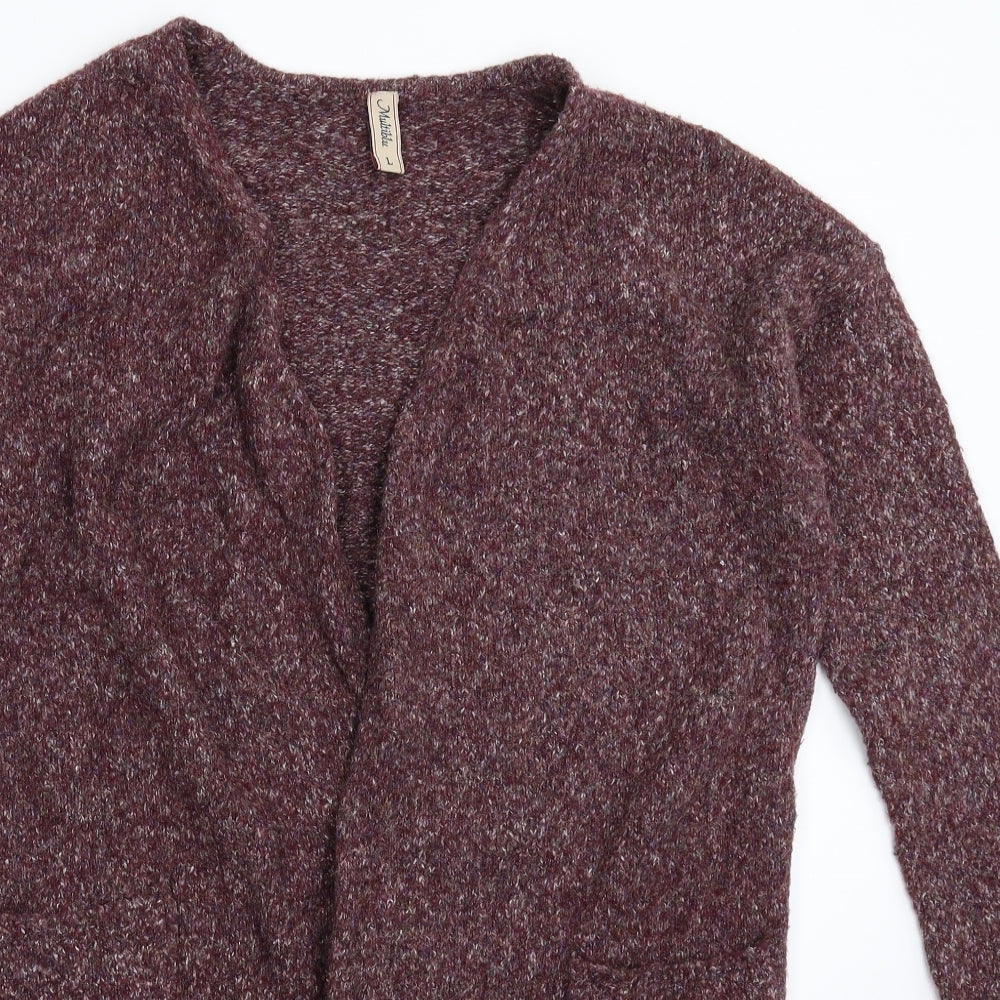 MultiBlu Womens Brown  Knit Cardigan Jumper Size L