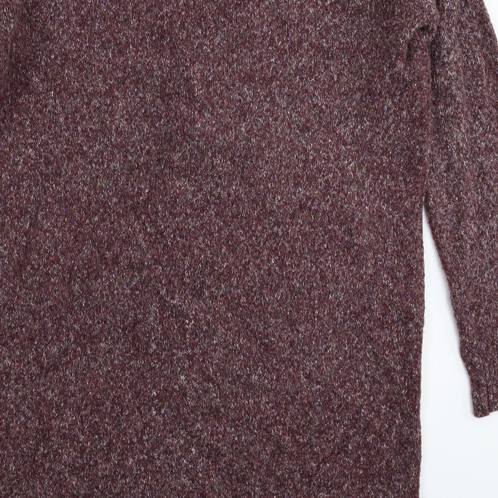 MultiBlu Womens Brown  Knit Cardigan Jumper Size L