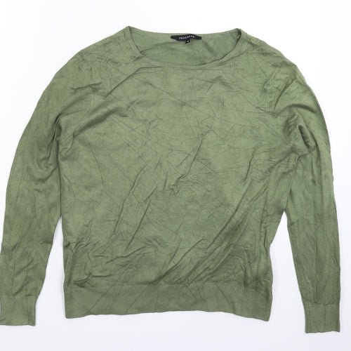 Peacocks Womens Green  Knit Pullover Jumper Size 12