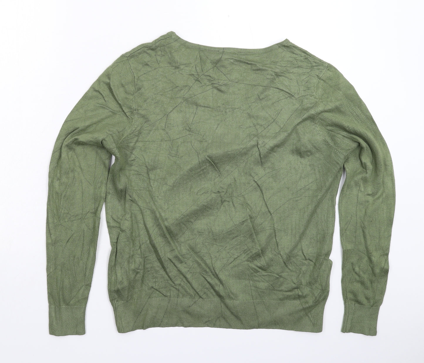 Peacocks Womens Green  Knit Pullover Jumper Size 12