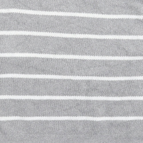 Sweater Shop Womens Grey Striped Knit Pullover Jumper Size M