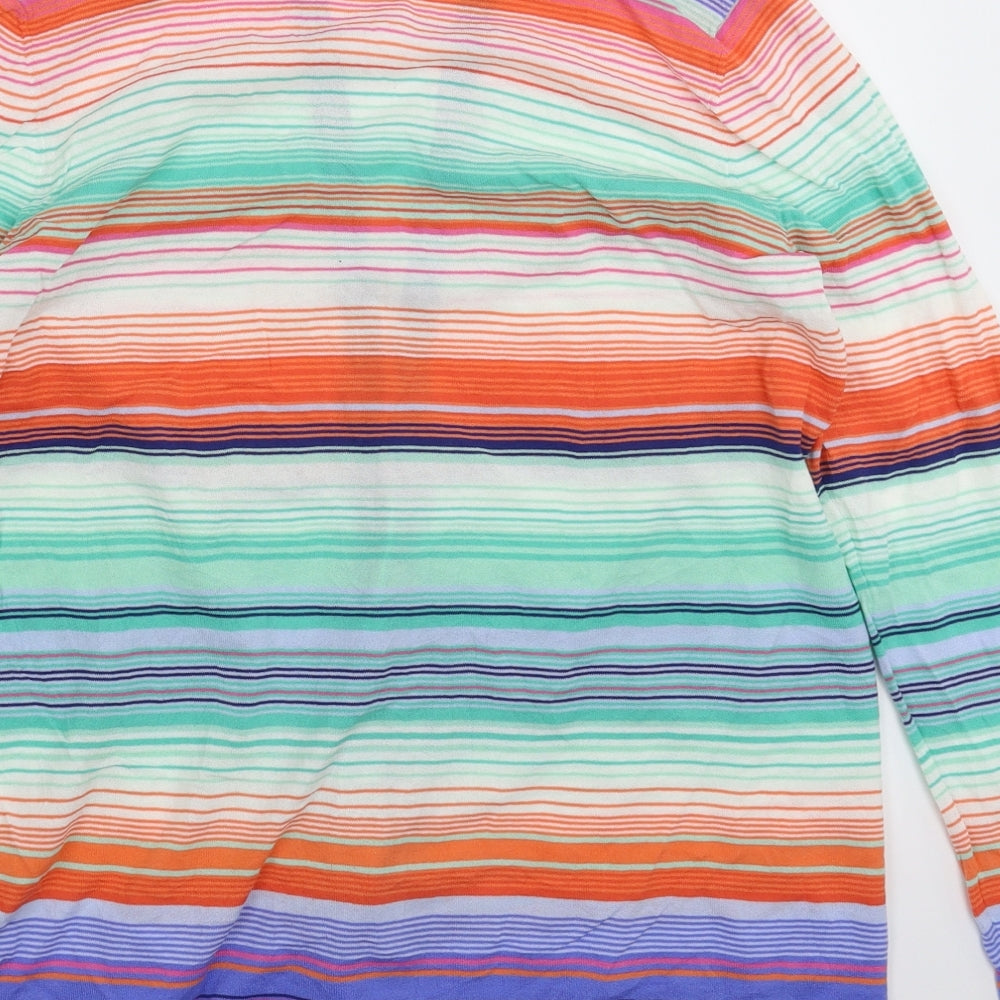 Gerry Weber Womens Multicoloured Striped Knit Cardigan Jumper Size 10