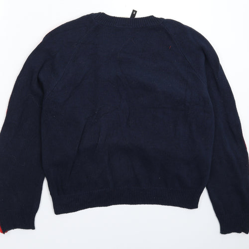 Divided Womens Blue  Knit Pullover Jumper Size S