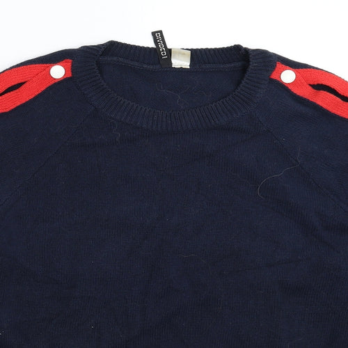 Divided Womens Blue  Knit Pullover Jumper Size S