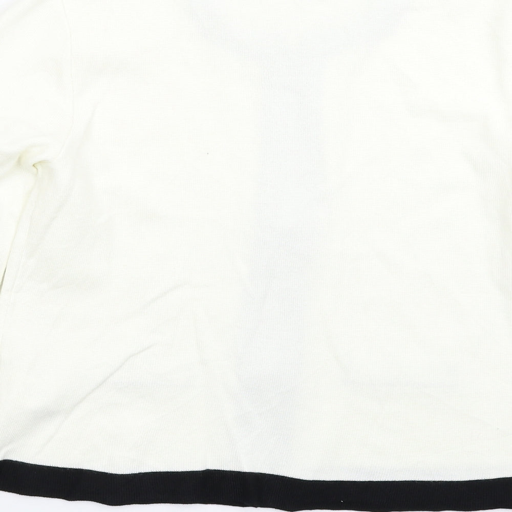 Primark Womens White  Knit Jacket Coatigan Size 12