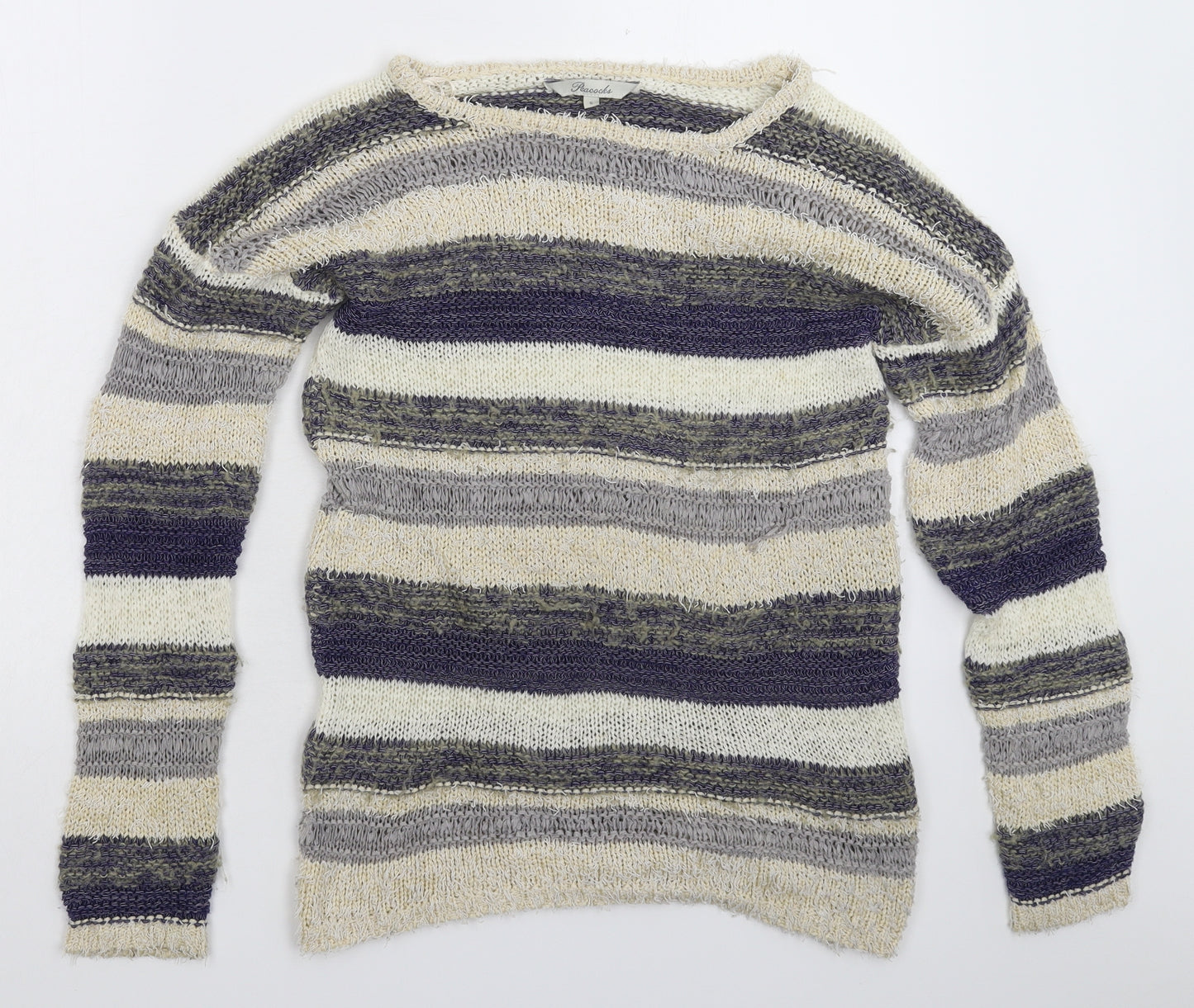 Peacocks Womens Multicoloured Striped Knit Pullover Jumper Size S