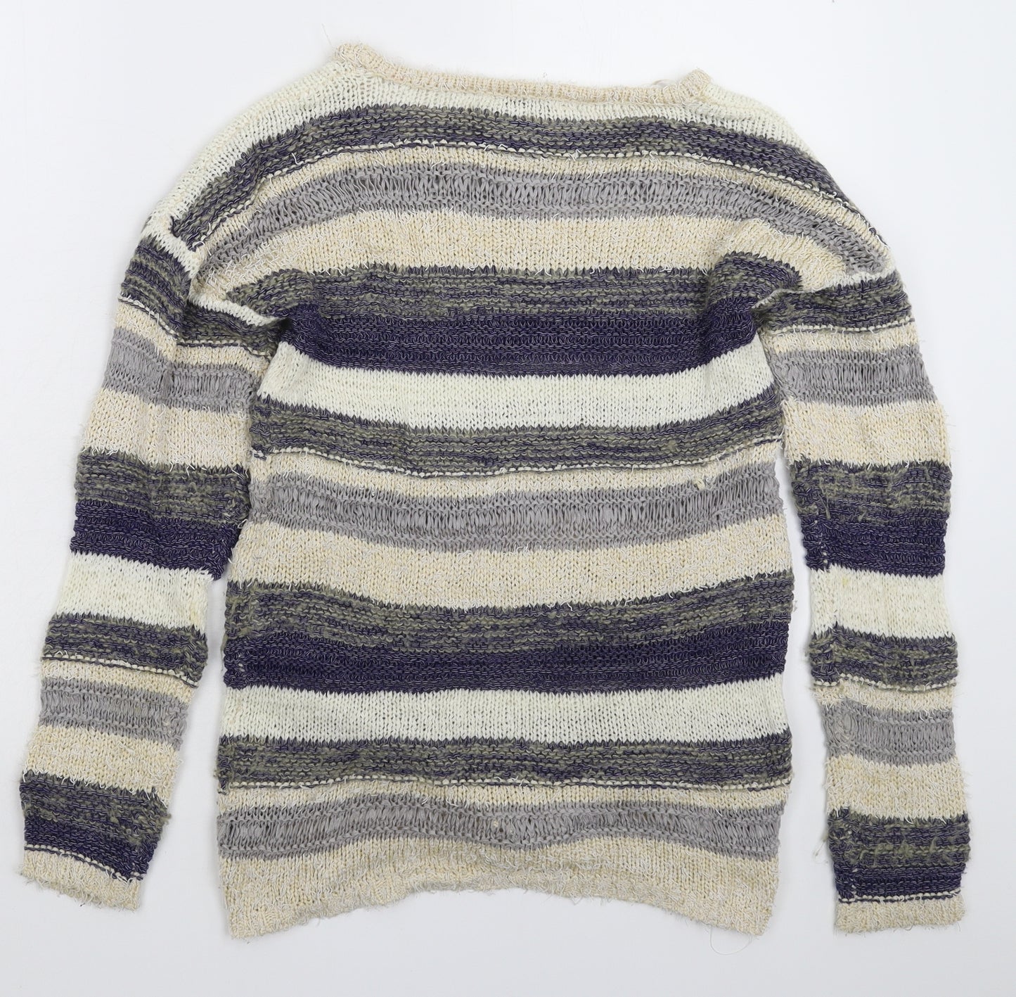 Peacocks Womens Multicoloured Striped Knit Pullover Jumper Size S