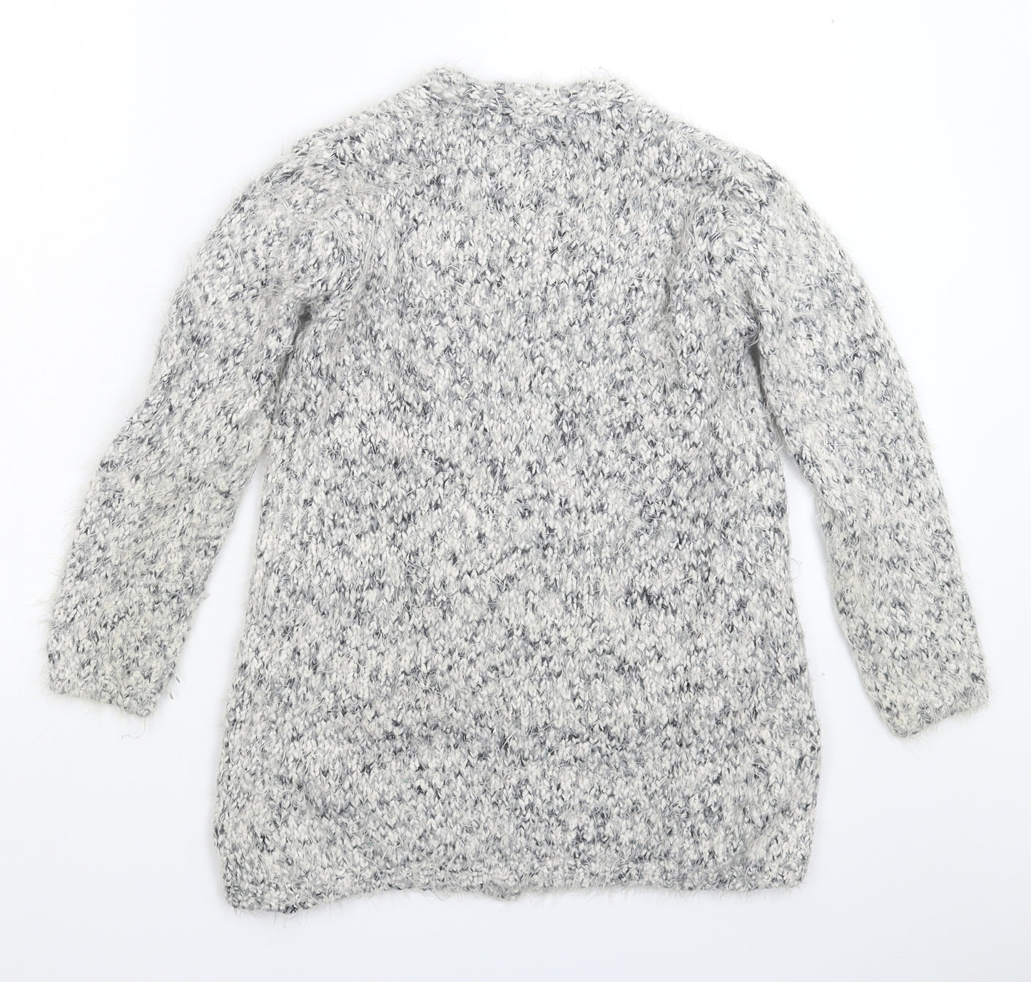 Marks and Spencer Girls Grey  Knit Cardigan Jumper Size 13-14 Years