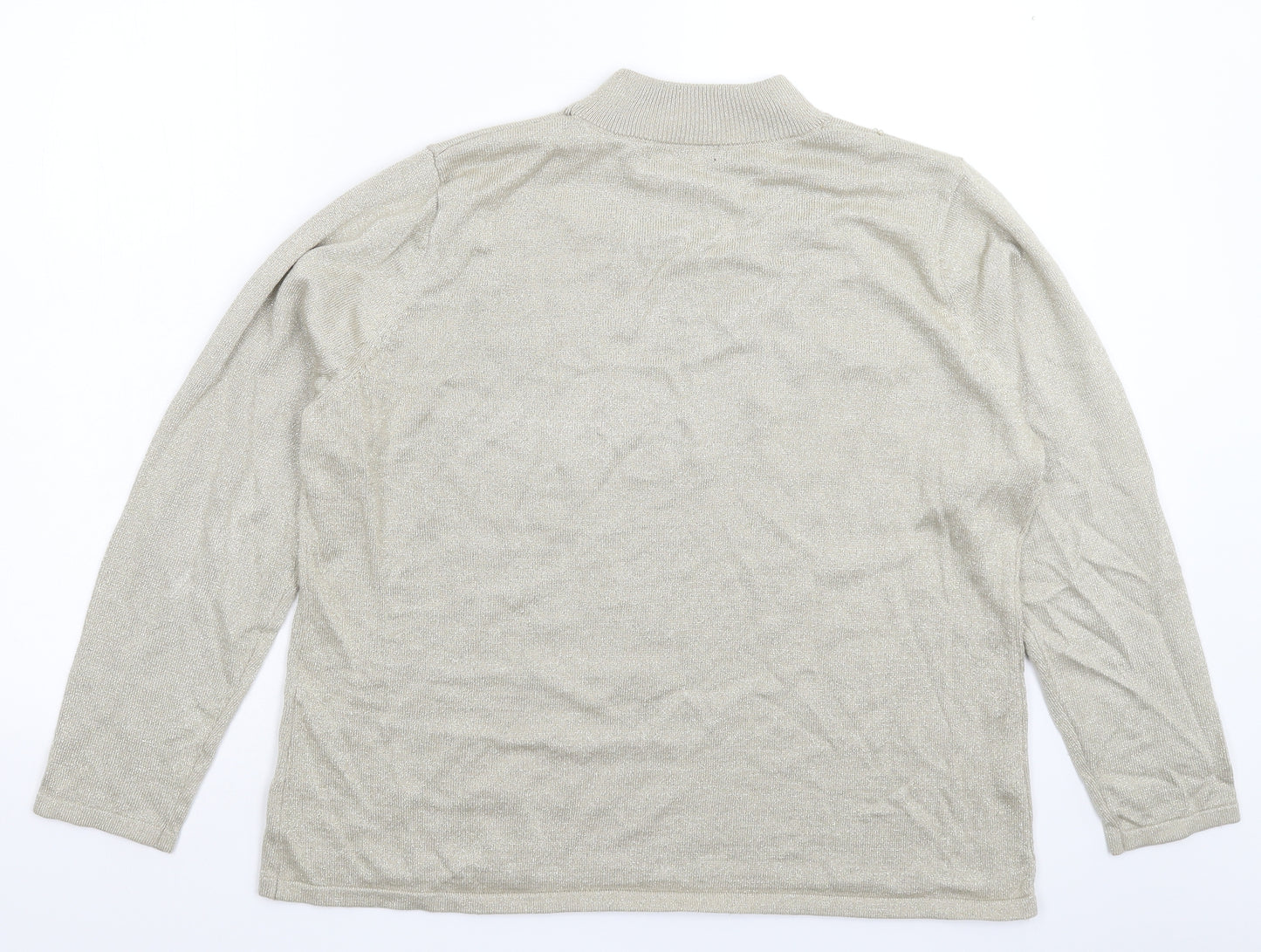 BM Womens Grey  Knit Pullover Jumper Size L