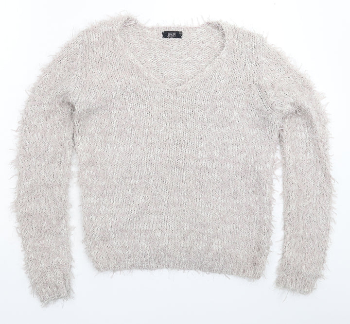 F&F Womens Grey Knit Pullover Jumper Size 12