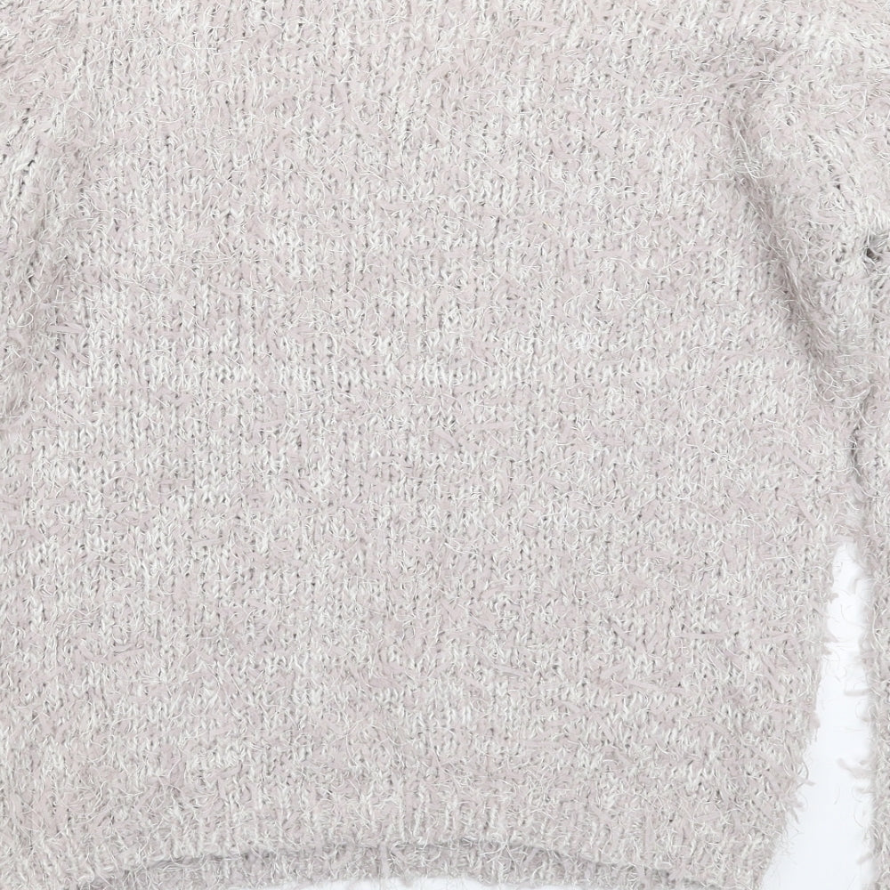 F&F Womens Grey  Knit Pullover Jumper Size 12