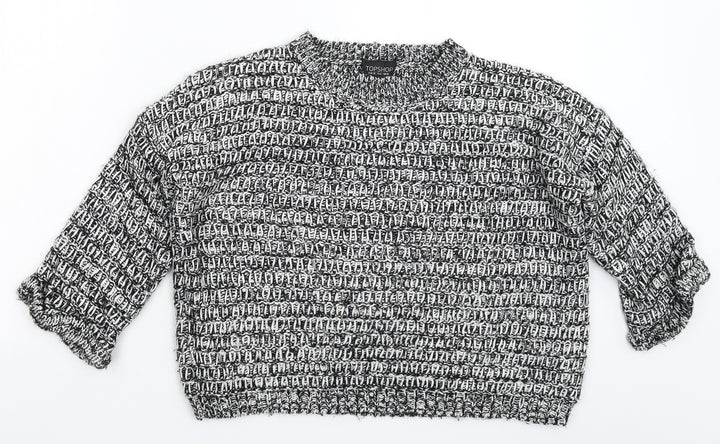 Topshop Womens Grey  Knit Pullover Jumper Size 10