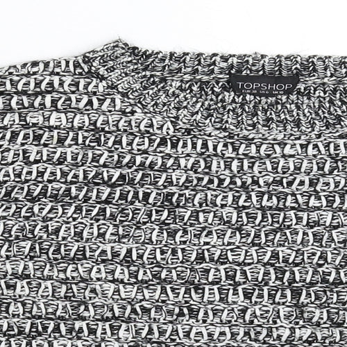 Topshop Womens Grey  Knit Pullover Jumper Size 10