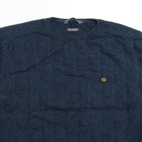 Cedar Wood State Mens Blue  Knit Pullover Jumper Size L