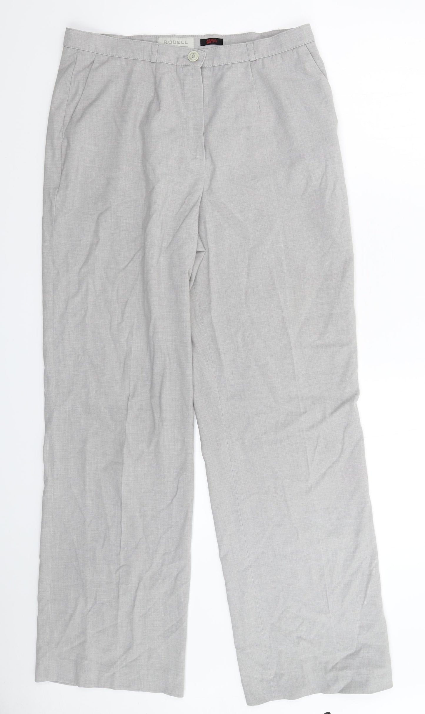 Robell Womens Grey   Dress Pants Trousers Size 16 L31 in